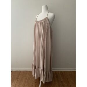 Buleboo Muted Pink Maxi One Size Beach Resort Greek Isle Cross Back Coverup